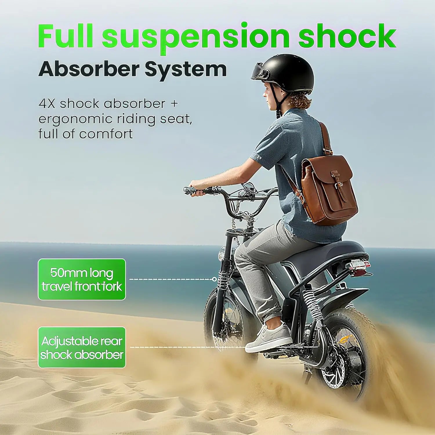 Electric Bike for Adults & Teens – 750W Motor, 48V Battery