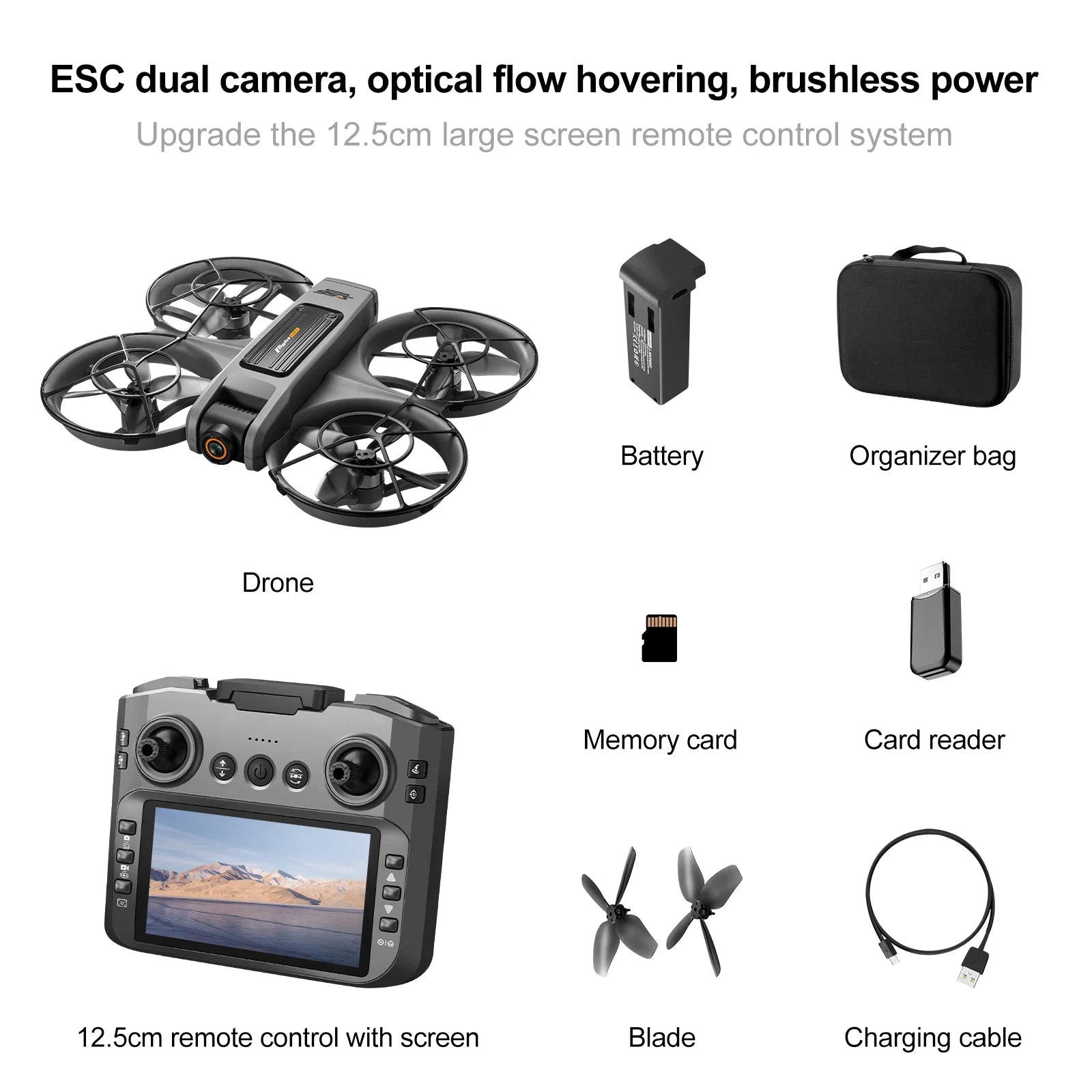 2025 S156 Brushless FPV Camera Drone with Screen