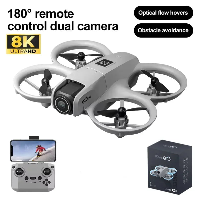 2026 DWI GT3 Mini RC Drone 8K GPS Camera with LED Lights