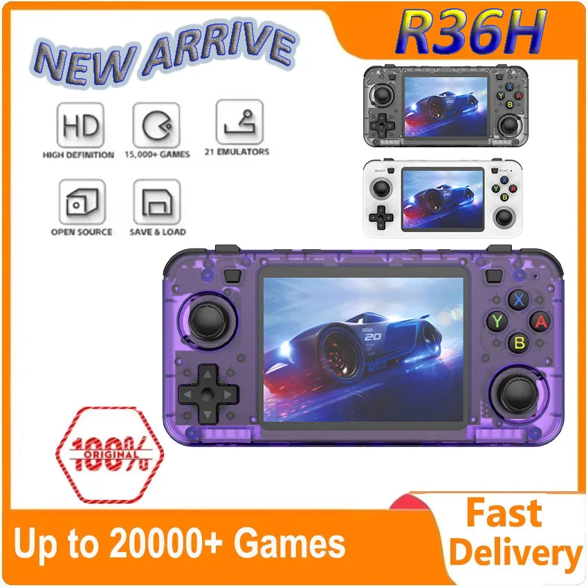 R36H Retro Handheld Console 3.5″ IPS 64GB Linux