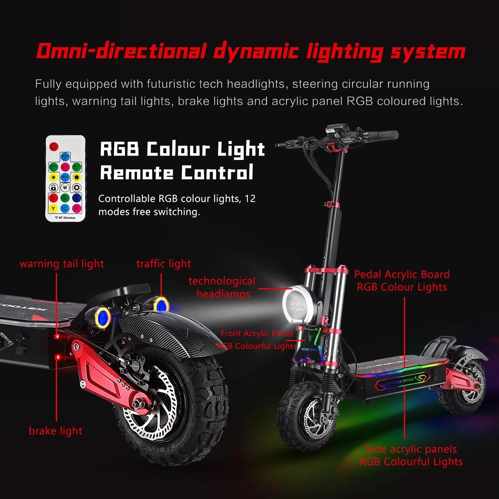 Boyueda S5 Electric Scooter 6000W 11-Inch Off-Road, 85KM/H