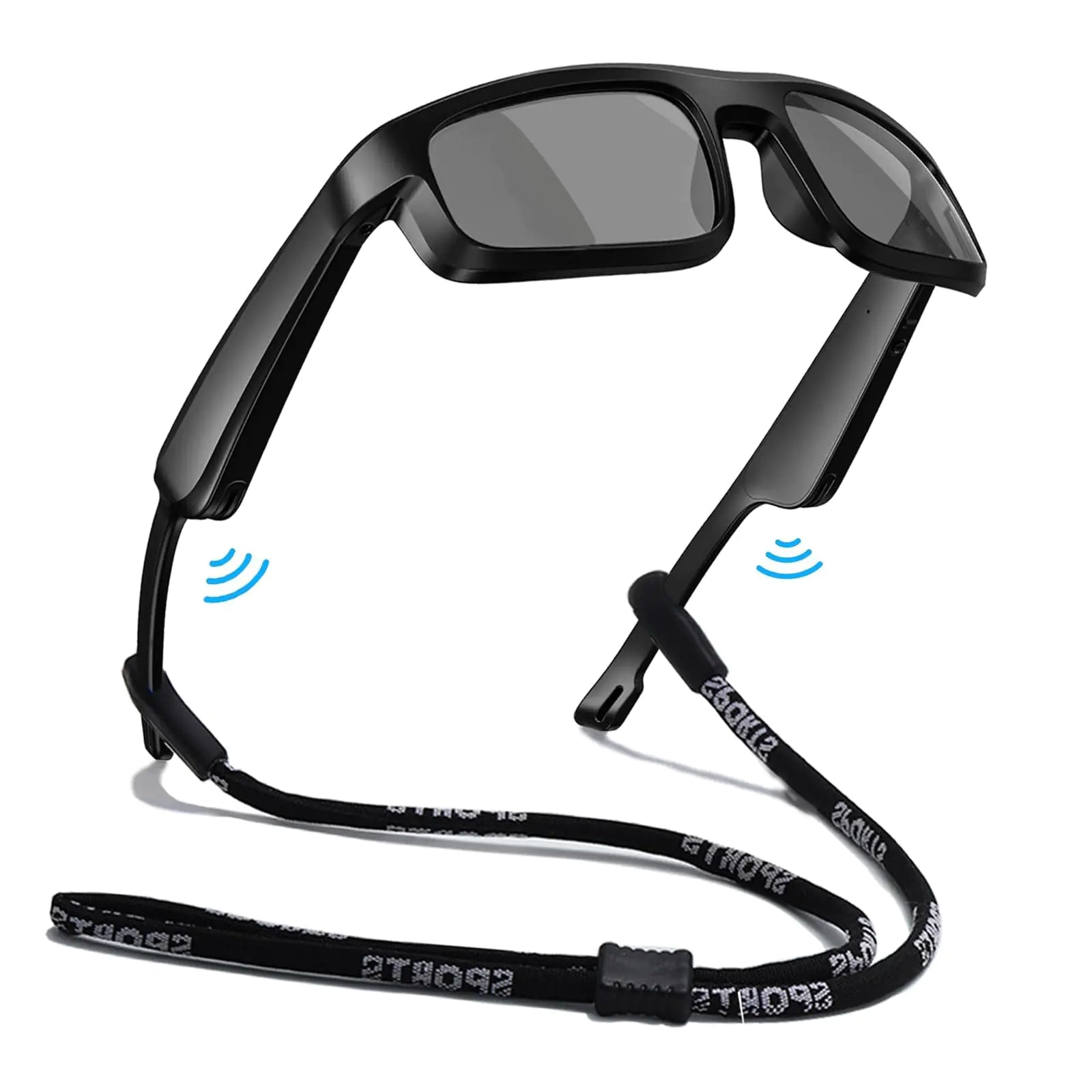 Grofulor Smart Glasses Polarized Bluetooth Sunglasses with Built-in Mic & Speakers Open Ear Voice Assistant UV Protection Audio Sun Glass
