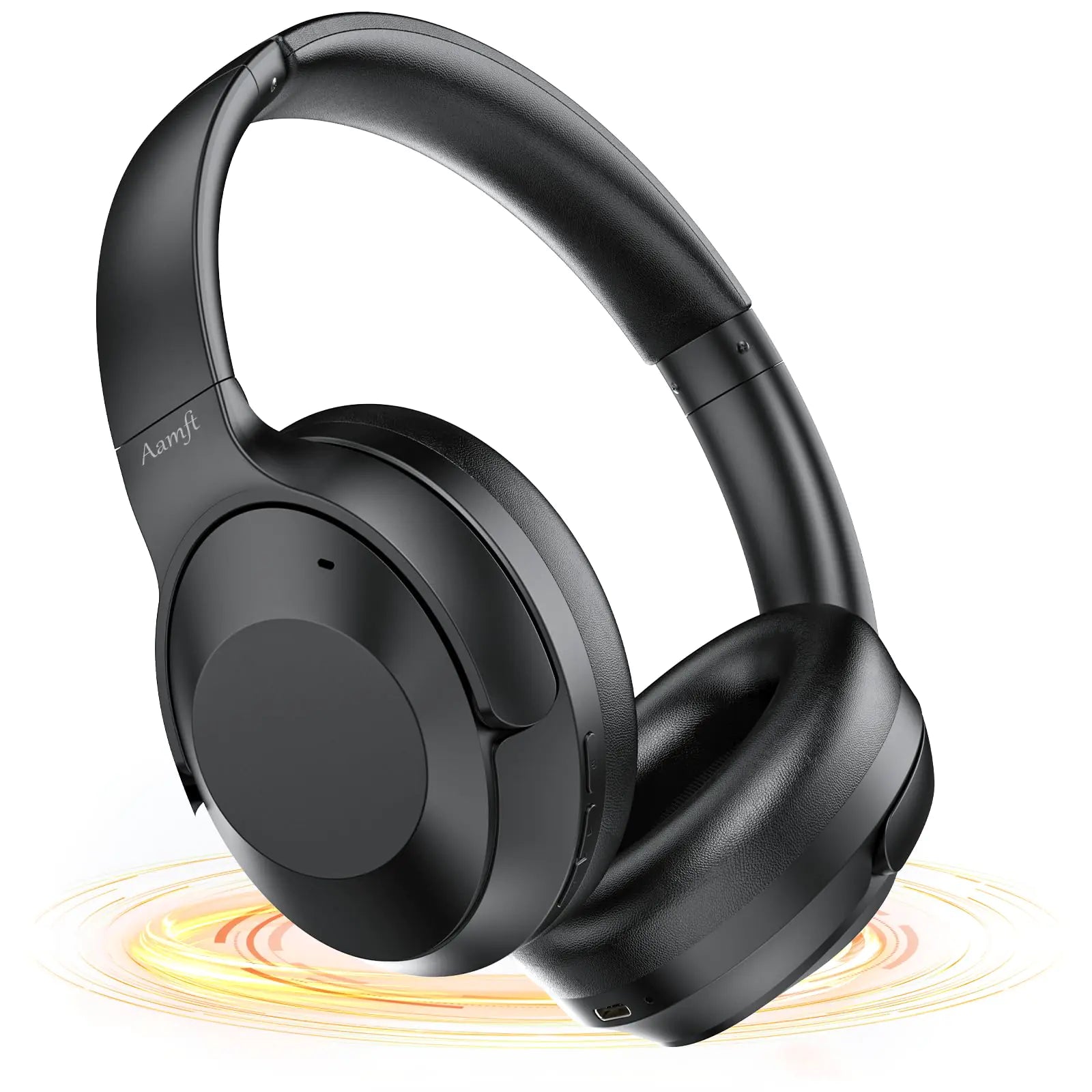 Noise Cancelling Headphones - 2024 Upgraded Wireless Over Ear Bluetooth Headphones Comfort Fit 100H Playtime Deep Bass Active Noise Canceling Crystal Clear Calls for Travel/Home/Office - Black