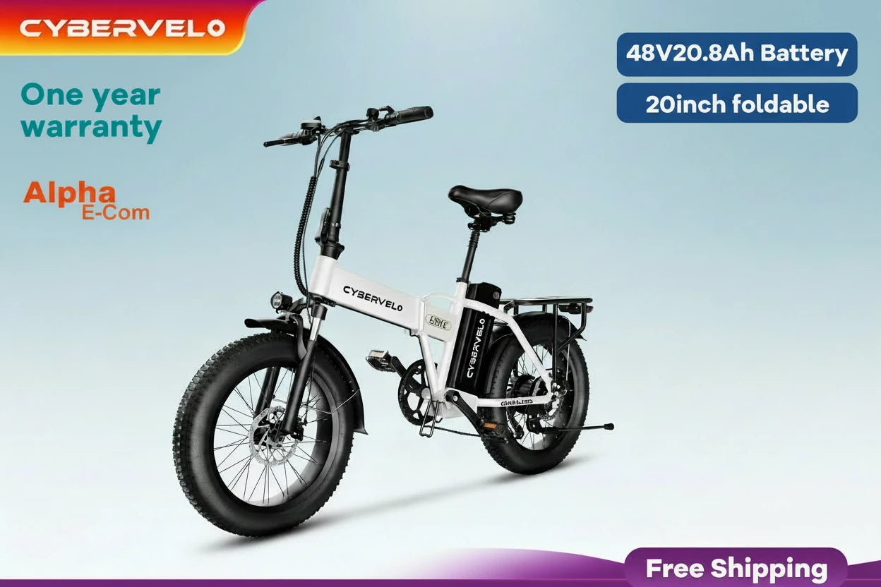 Cybervelo MARS700 1000W Folding Electric Bike 28MPH
