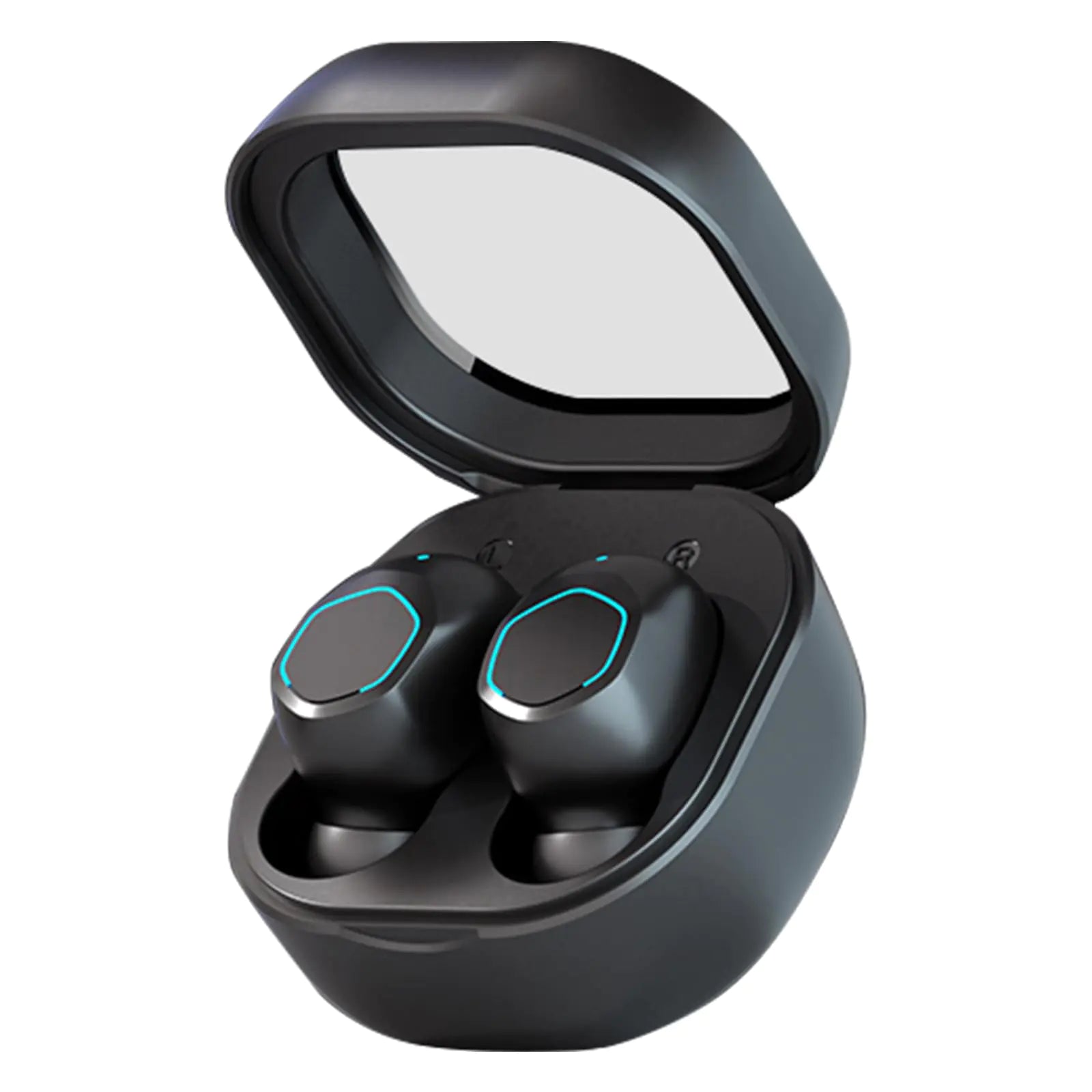 NICEWIN M21 Black Mini Wireless Earbuds Bluetooth 5.3 Headphones (Dark)