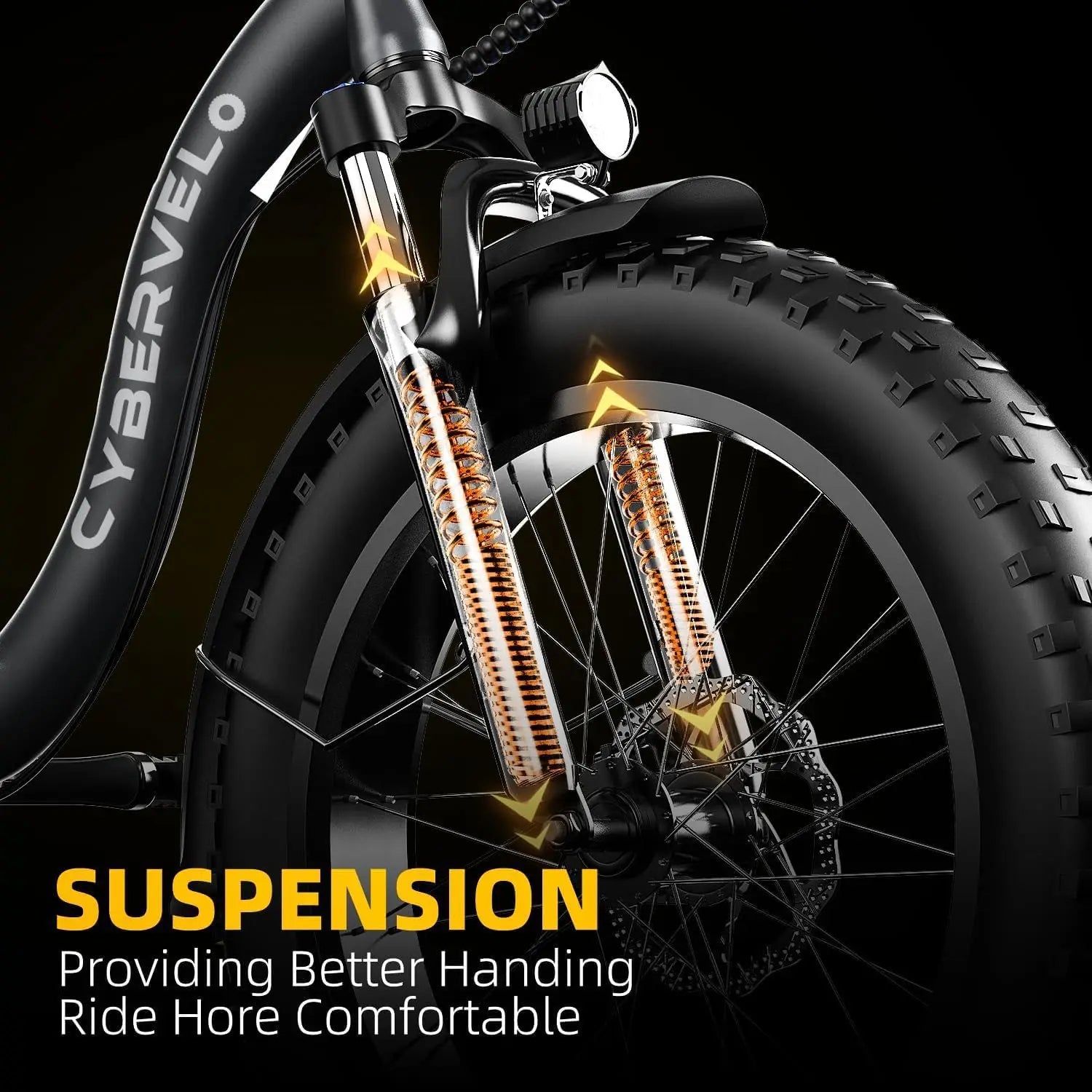 Cybervelo MARS700 1000W Folding Electric Bike – 28MPH, 80-Mile Range