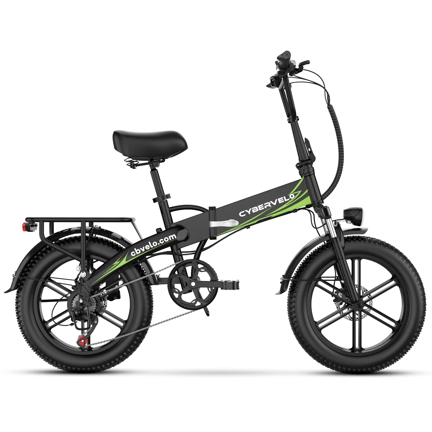 Cybervelo MARS700 1000W Folding Electric Bike – 28MPH, 80-Mile Range
