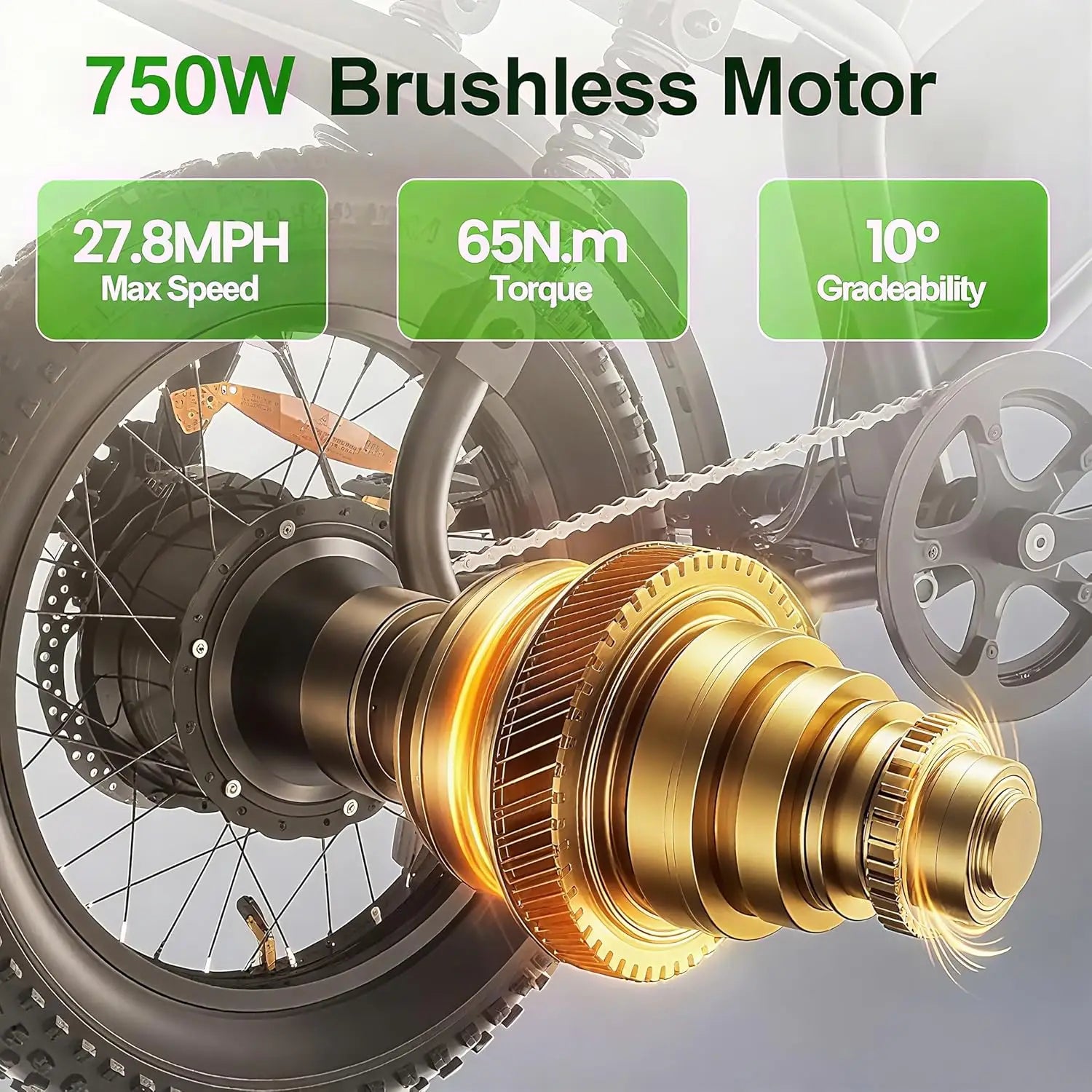 Electric Bike for Adults & Teens – 750W Motor, 48V Battery