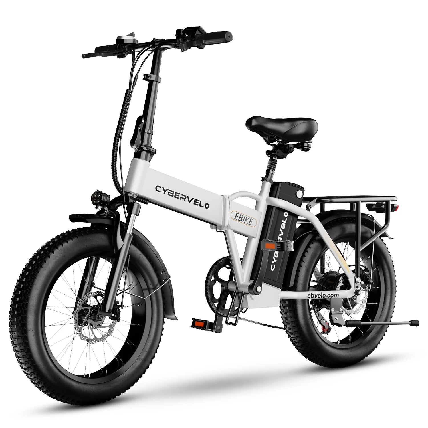 Cybervelo MARS700 1000W Folding Electric Bike – 28MPH, 80-Mile Range