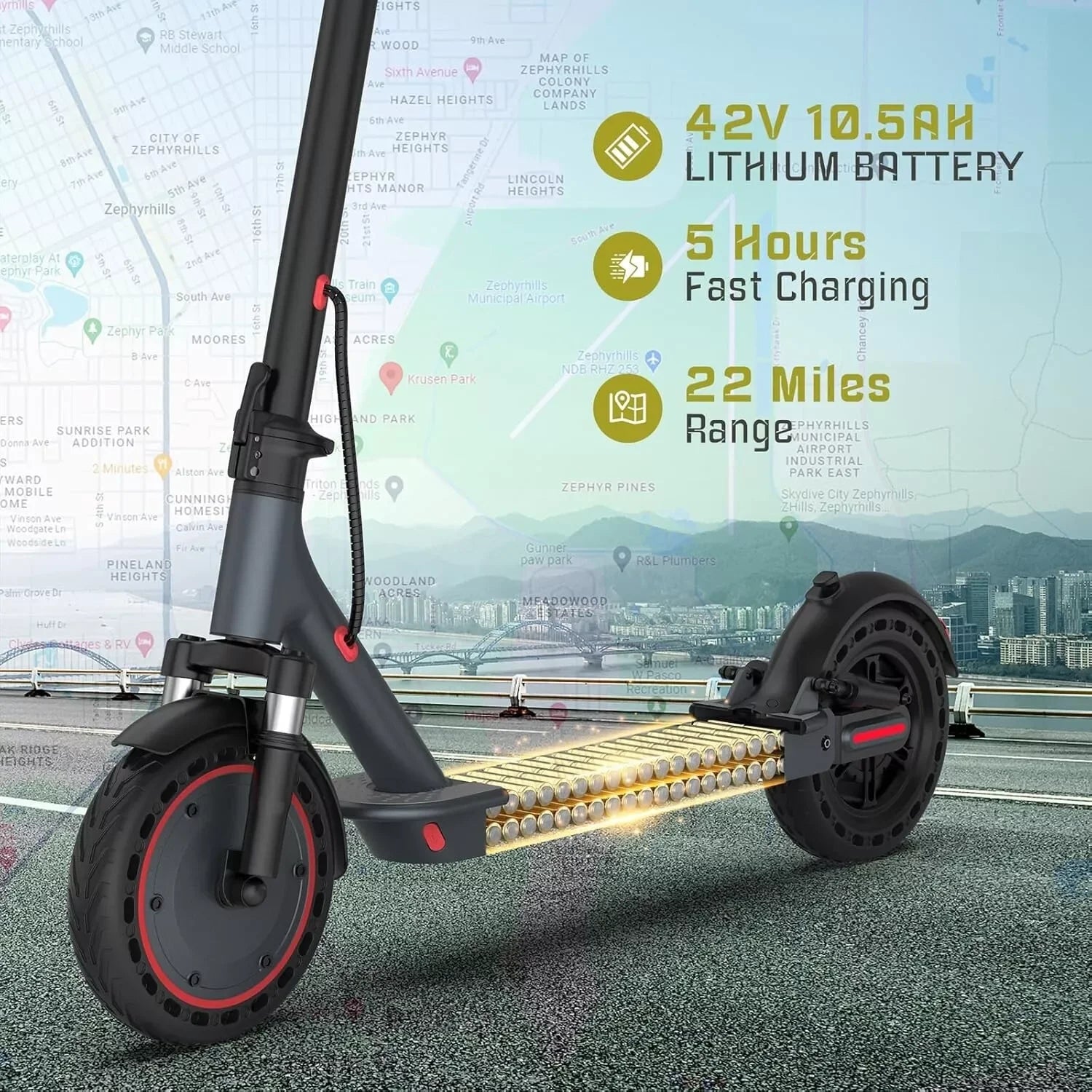 AOVOPRO TMAX 10-Inch 500W Electric Scooter 22MPH Adult