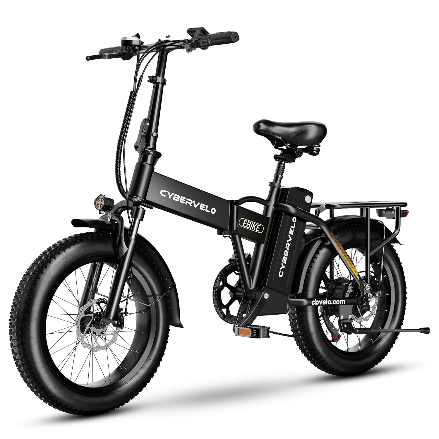 Cybervelo MARS700 1000W Folding Electric Bike – 28MPH, 80-Mile Range