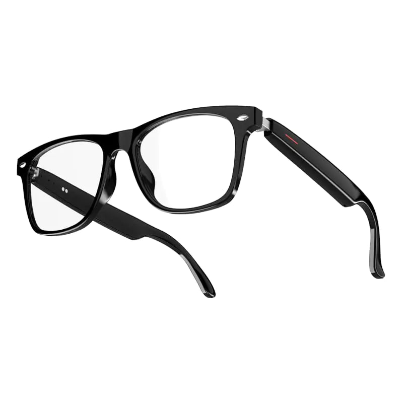 Enzemit E13 Bluetooth Audio Smart Glasses for Men Women Blue Light Blocking & Sunglasses Lens for Office Outdoor Sports Drive Hands-Free Calling Easy Automatic Pairing (Transparent)